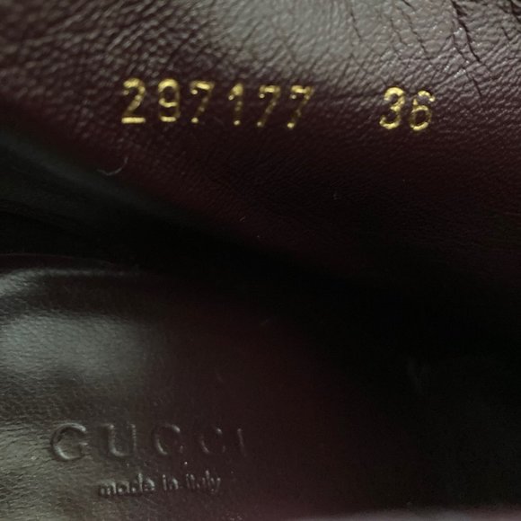 🌟HOST PICK🌟 Gucci Noah Brocade Black Leather Suede Ankle Boots Booties Size 36 - Picture 6 of 16